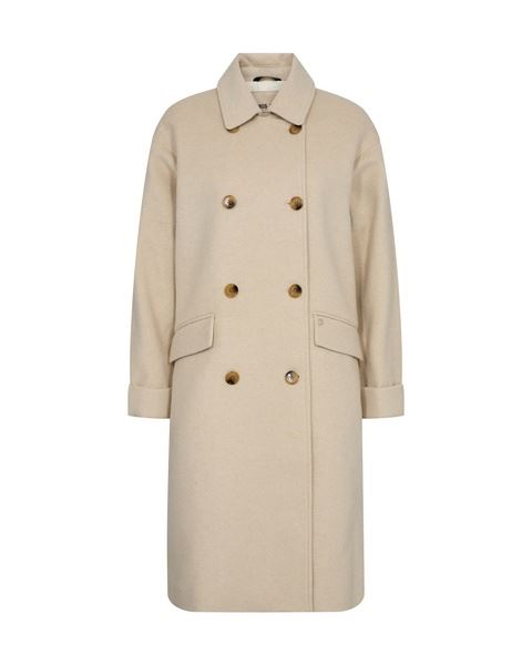 MOS MOSH FRAKKE, MMVENICE WOOL COAT, FEATHER GRAY